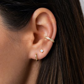 OAOMRIA 14K Gold Stud Earrings Hypoallergenic Gold Studs Earrings for Women Small Gold Stud Earrings Set Tiny Sterling Silver Earrings Studs Earring Sets for Multiple Piercing