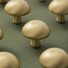 Flybath 5 Pack Mushroom Cupboard Door Knobs Cabinet Solid Brass