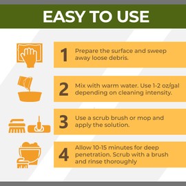 Crystal Clean Tile Grout, Hard Surface Powerful Mold, Mildew, Grease, Oil, Stain Remover | Concentrated Cleaner, High pH, Citrus Fragrance 8oz, Prof Grade