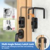 BiceNoning Sliding Door Loop Lock, 90/180 Degree Stainless Steel Patio