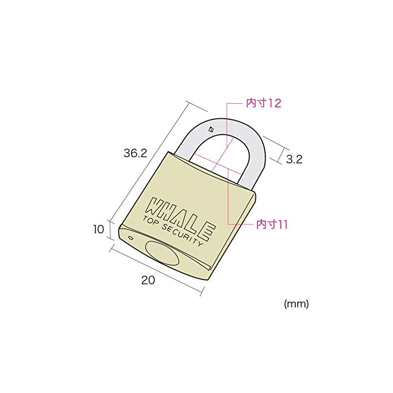 Sanwa Supply SLE-2LMN e-Security (Master Key Compatible Padlock, Small)