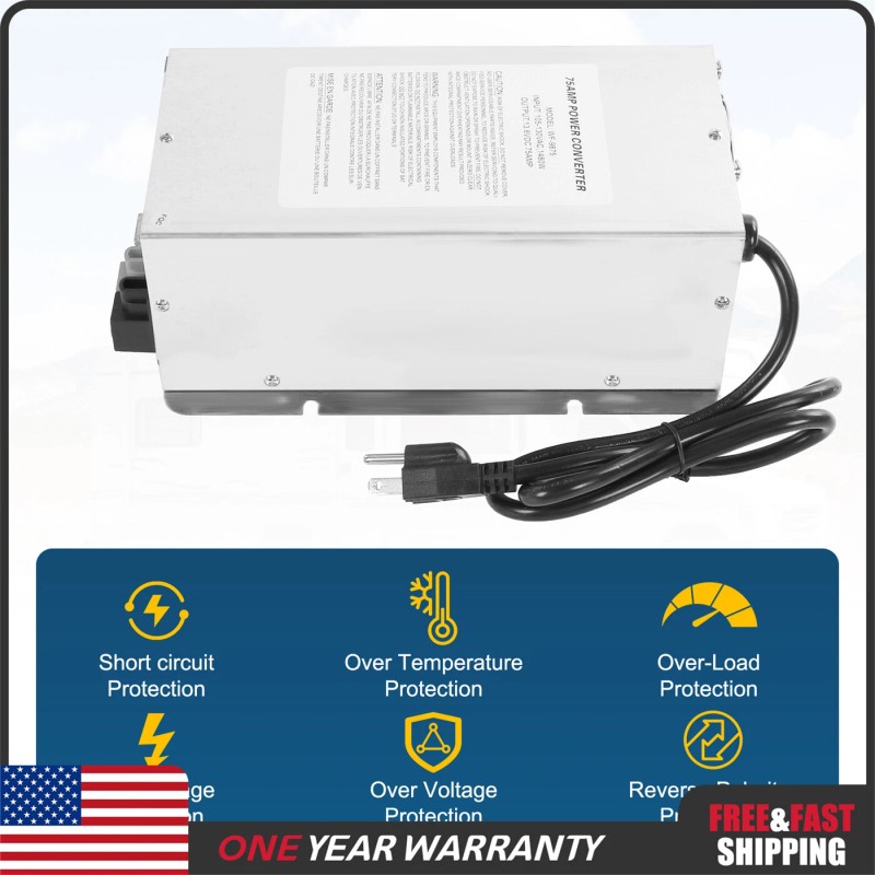 autostore2023 Detect Deckmount Converter Charger 75 Amp Fits For RV