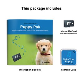 iCalmDog Puppy Micro | for Calming and Prevention of Noise Phobias and Sound Sensitivities in Younger Canines | Music by Through a Dog’s Ear | Micro SD Sound Card
