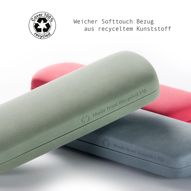 FEFI - Hard case glasses case with soft plastic cover