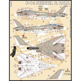 Furball Aero-Design 1/48 Furball F-14 Stencils and Data Decals