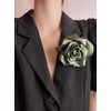 Dainty Satin Rose Flower Large Brooch Lapel Pins Delicate Elegant