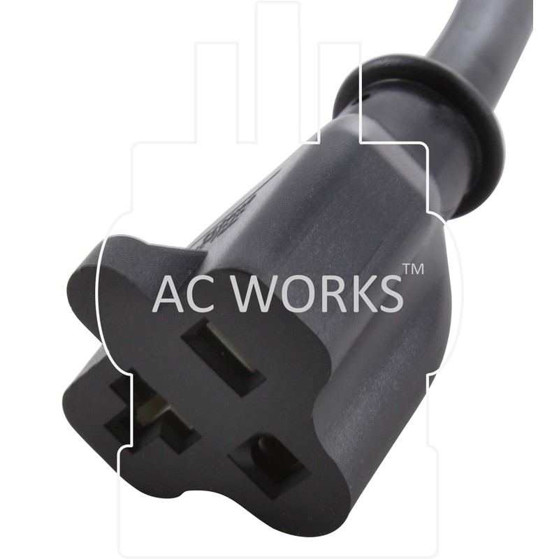 CordtecPower 1FT 15-Amp to 20-Amp Adapter Cord NEMA 5-15P to