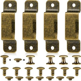 Small Metal Tape Measure Holder Clip Measuring Tape Belt Holder Occidental Measure Holster with Rivets for Drill Leather Pocket Tool, Bronze