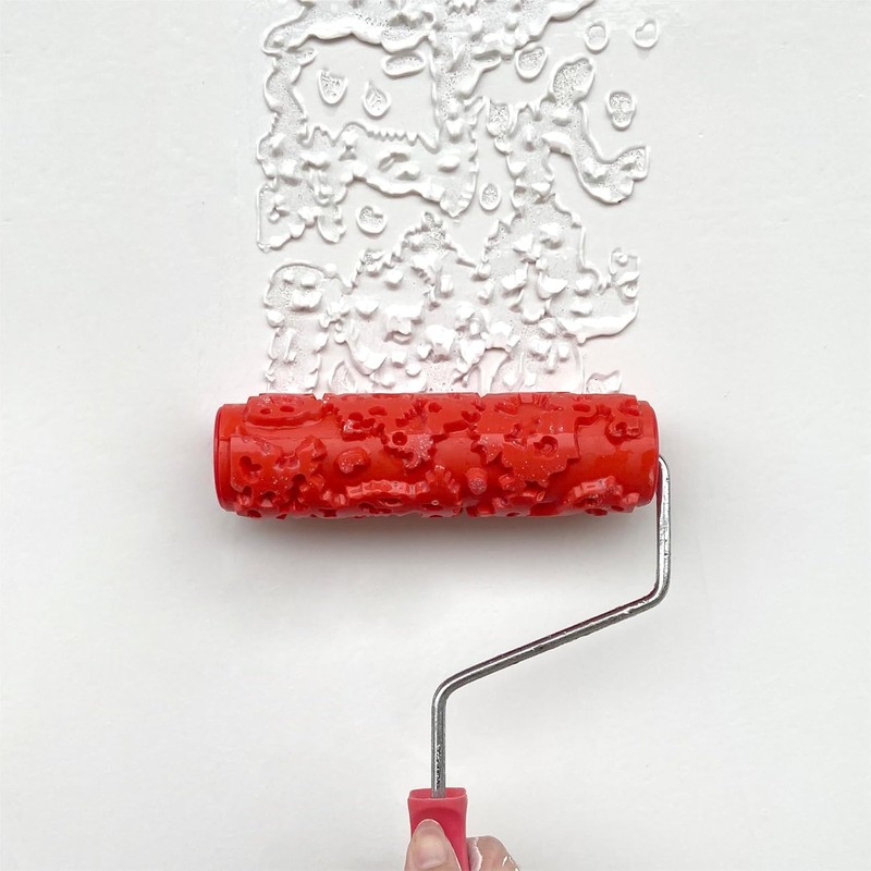 7'' Texture Roller DIY Decorative Art Pattern Paint Roller Rubber