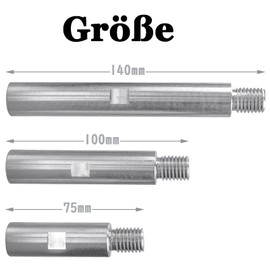 Bestgle Polisher Extension Shaft M14 Rotation Extension Shaft Angle Grinder Extension Rod 75 mm 100 mm 140 mm M14 Thread for Polishing Machine Car Polisher Polishing Pads Car Care Accessories