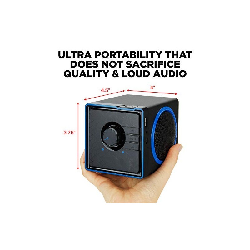 GOgroove Portable Wired Bluetooth Speakers with USB Playback and Rechargeable