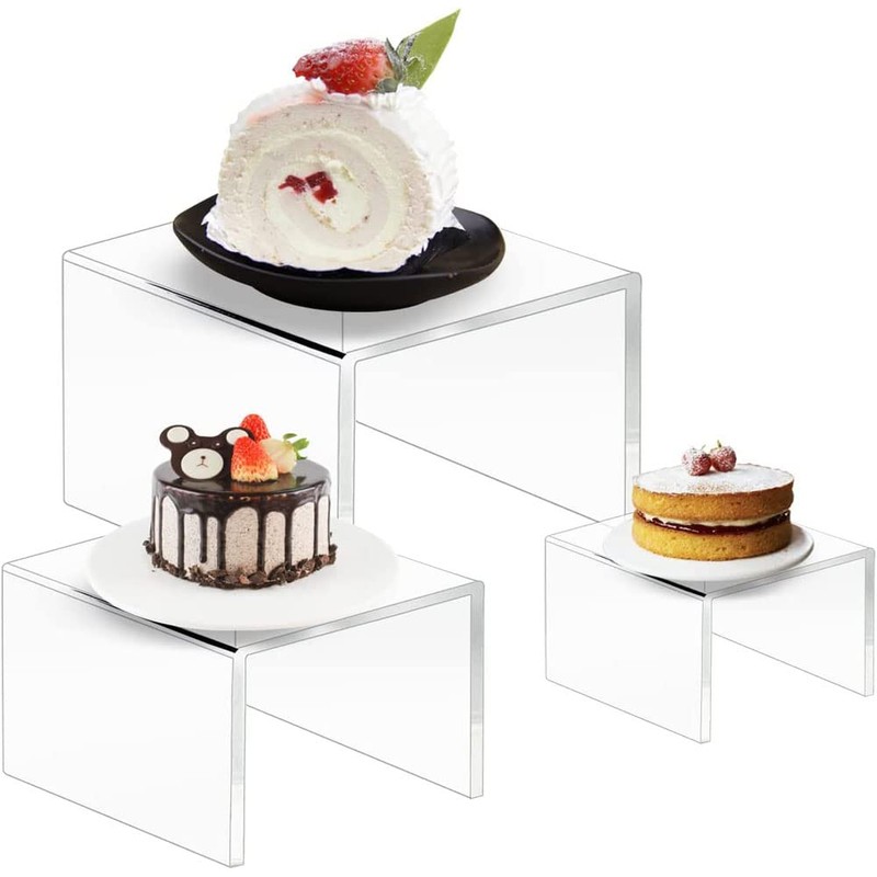 6 Sets Acrylic U-shaped Display Stand, Clear Acrylic Display Risers