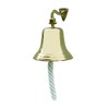 NKlaus Light Brass Nautical Bell 15 cm - Stylish Retro