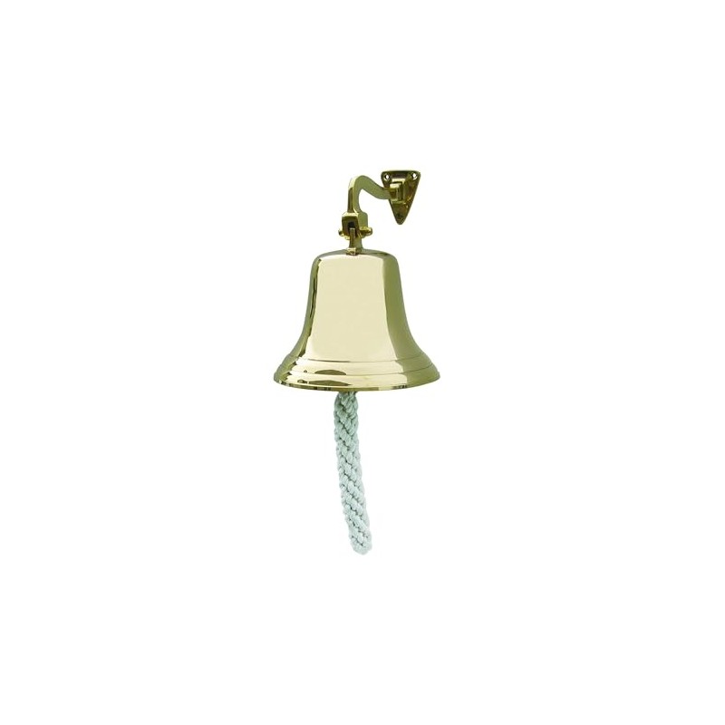 NKlaus Light Brass Nautical Bell 15 cm - Stylish Retro