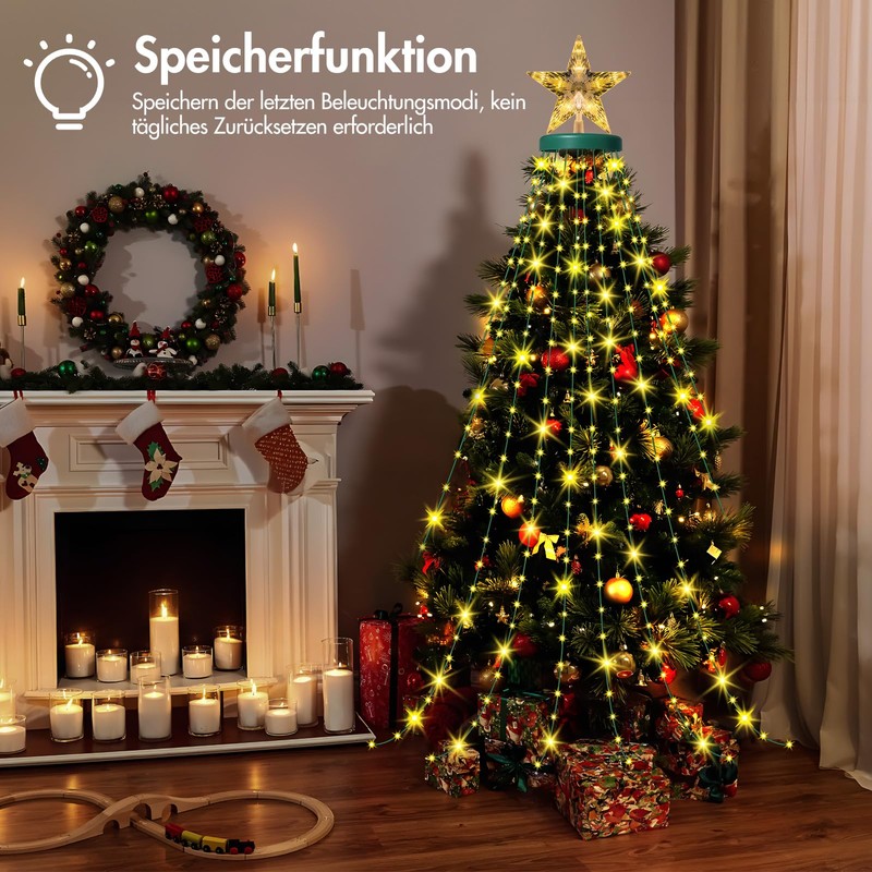 HELESIN Christmas Tree Fairy Lights Warm White