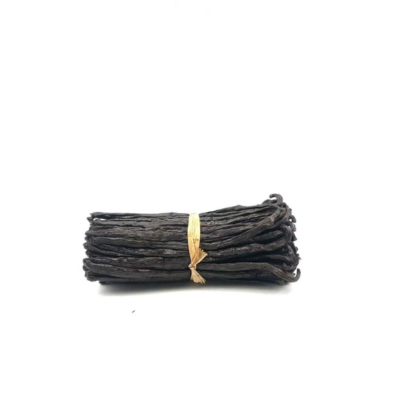 10 granos de vainilla - Madagascar Bourbon entero grado A 6 a 7 pulgadas semillas ricas y húmedas para hornear, cocinar y hacer extractos en casa, extracto de vainilla casero (paquete de 1)