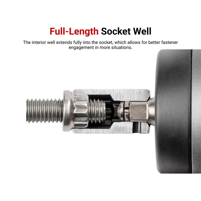 TEKTON 1/4 Inch Drive x 7/16 Inch 12-Point Impact Socket