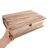 LOGOFUN Large Wooden Bible Book Storage Box with Hinged Lid