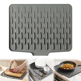 Silikon Abtropfmatte, Auslaufsicherer Arbeitsplattenschutz Aus Silikon, Kitchen Worktop Mat, Non-Slip Quick-Drying Mat For Sink, Kitchen Utensils, Protection Against Leaks