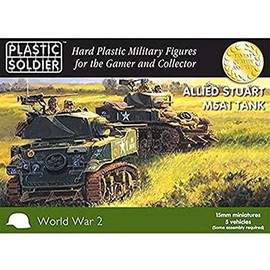 Plastic Soldier Easy Assembly Stuart M5 Tank 15 mm Miniature