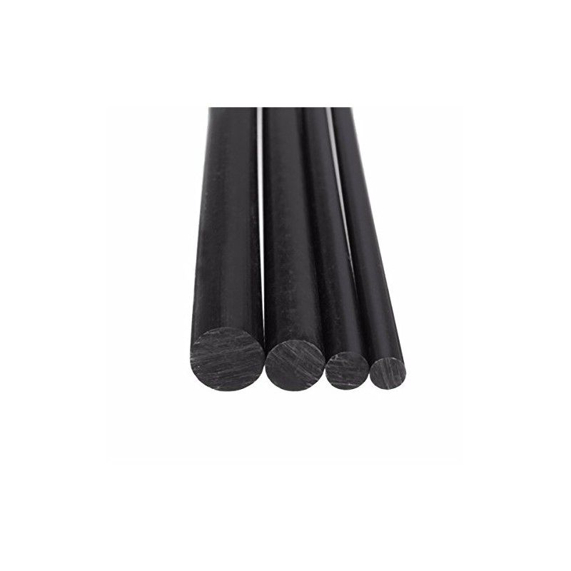 EsportsMJJ 10mm Diameter 200mm Black Acetal Round Bar Plastic Rod