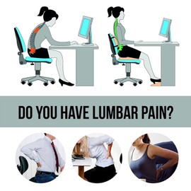 Bookishbunny Comfortable Ergonomic Memory Foam Back Lumbar Support Cushion for Chairs Car Office Home with Removable Soft Velvet Cover (Light Blue)