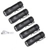 KunHe KH003 Mini Small Pocket LED Flashlight USB Rechargeable High Lumens Bright Powerful flashlights Pack of 5