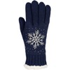 styleBREAKER 09010020 Women's Gloves with Embroidered Snowflake, Rhinestone and Fleece,