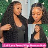 Tuviso 13x6 Deep Wave Lace Front Wigs Human Hair 180