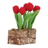 Artificial Tulips Flower Ornament 1:12 Doll House Garden Decor Simulated