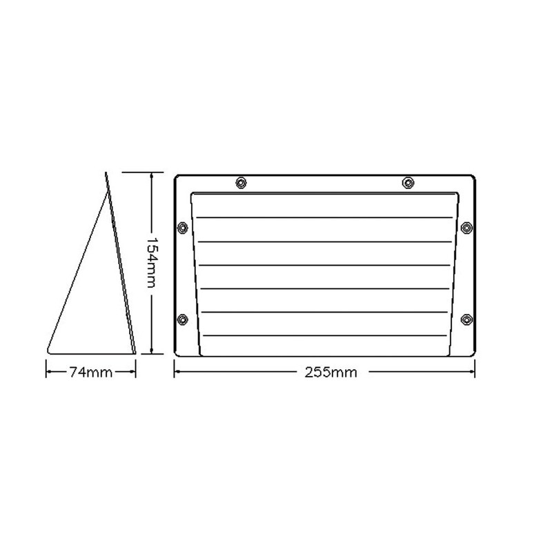 Rytons 9x6 Airbrick Cover Ducting Cowl - Buff Sand