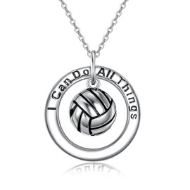 ONEFINITY Volleyball Necklace For Women 925 Sterling Silver Volleyball Pendant Volleyball Jewellery