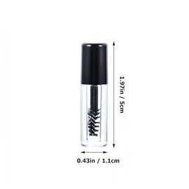 FUOYLOO Tubos De Rímel Vacíos Recargables Transparentes Mini Tubo De Máscara Y Pestañas Envases Cosméticos Para Rímel Con Diseño Antifugas 20 Piezas