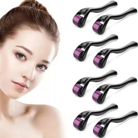 8pzs Dermaroller Facial Para Barba Titanio Produce Colágeno