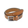 Red Bridge Men's Genuine Leather Belt Scratched Honeycomb, brown