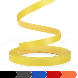ZYJT PVC Edge Banding, 3/4" x 25ft Non Glued Chrome Yellow Edge Banding for Table Cabinet Furniture Trim