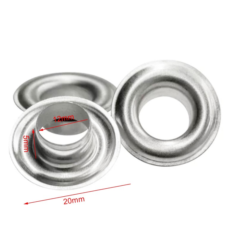 1000pcs 12mm Grommet Eyelet Plating Treatment Rust Prevention Leather Grommets