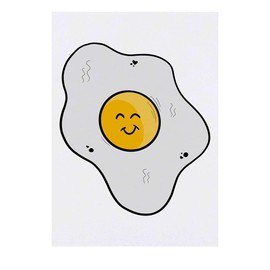 'Fried Egg' Temporary Tattoo - Water Resistant, Skin-Safe, Non-Toxic Transfer (TO00044758)