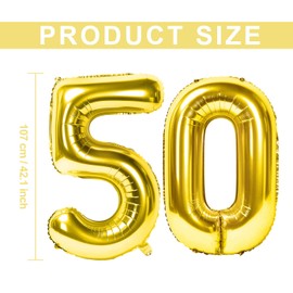 Siumir Number Balloons Rose Gold Foil Number Balloons 10th Birthday Balloons Giant Digital Balloons for Birthday Party, Wedding, Anniversary