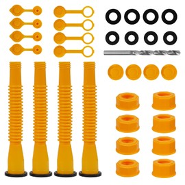 33 Pcs Gas Can Nozzle Replacement Kit,Gas Can Spout Replacement Fits 5 Gallon Gasoline Cans,with Flexible Nozzles,Screw Collar Caps