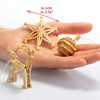 com-four® Christmas Tree Decoration - Straw Star Christmas Tree Decoration