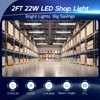 hykolity 4 Pack Linkable LED Shop Light for Garage, 2FT
