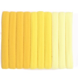 Mytoptrendz® 10 pcs Soft Jersey Endless Hair Elastics Bobbles Bands Elastic Bands Ponytail Hair Ties (Yellow Grediant)