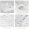 Graciadeco Scalloped Wicker Basket Natural Paper Rope Storage Baskets with
