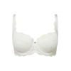 Ulla Popken Women's Wire-Bra, Balconnet, Soft Cup, Lace Bra, Snow