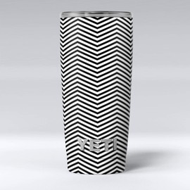 Design Skinz Slate Black Chevron with Translucent Backing - Skin Decal Vinyl Wrap Kit Compatible with The Yeti Rambler Cooler Tumbler Cups