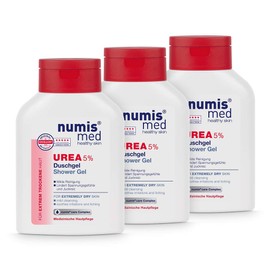 numis med Shower Gel with 5% Urea - Skin Soothing Shower Gel for Extremely Dry, Itch-Tone Skin - Vegan Skin Care without Silicones, Parabens & Mineral Oil - Shower Gel Pack of 3 (3 x 200 ml)