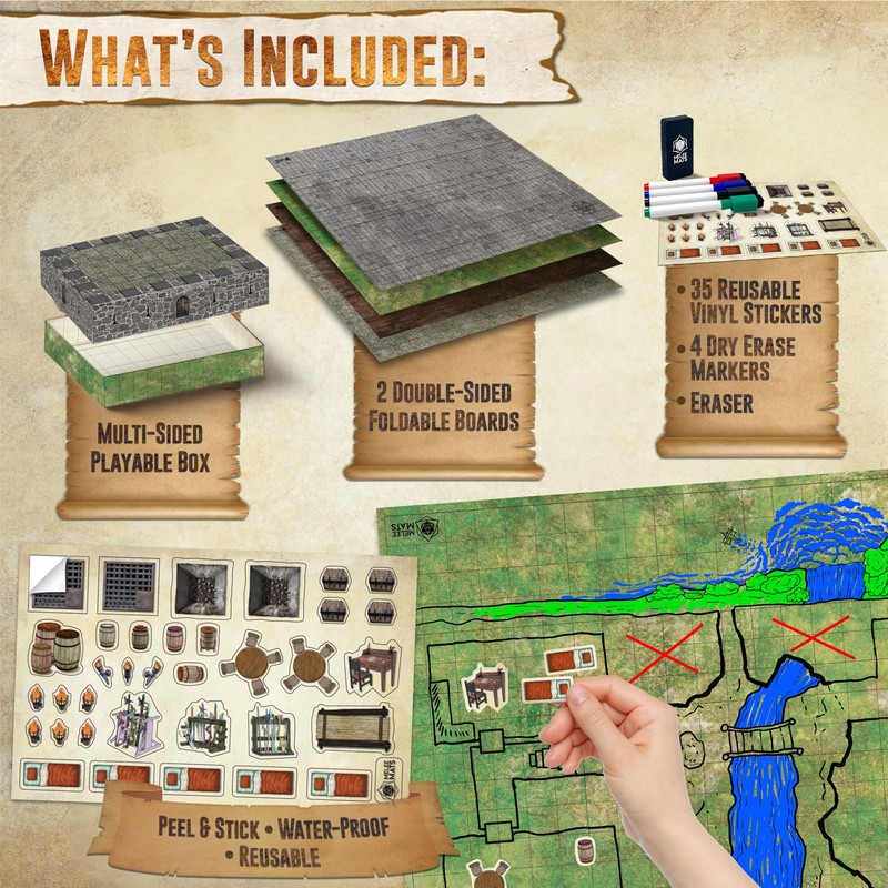 Melee Mats DND Map Starter Set - 22” x 26"