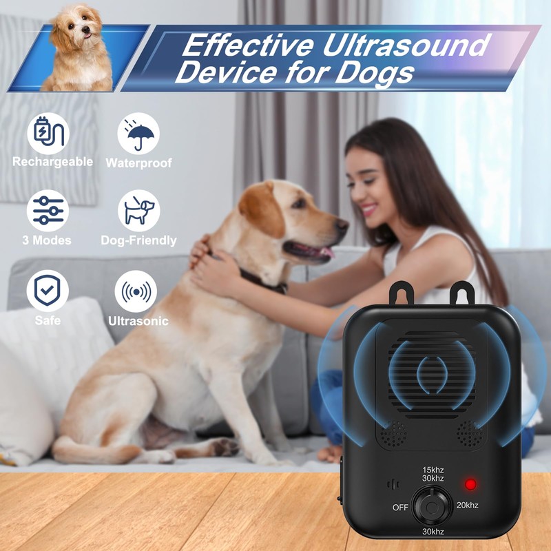 ewrazi Anti Barking Device, Rechargeable Dog Barking Control Devices Sonic