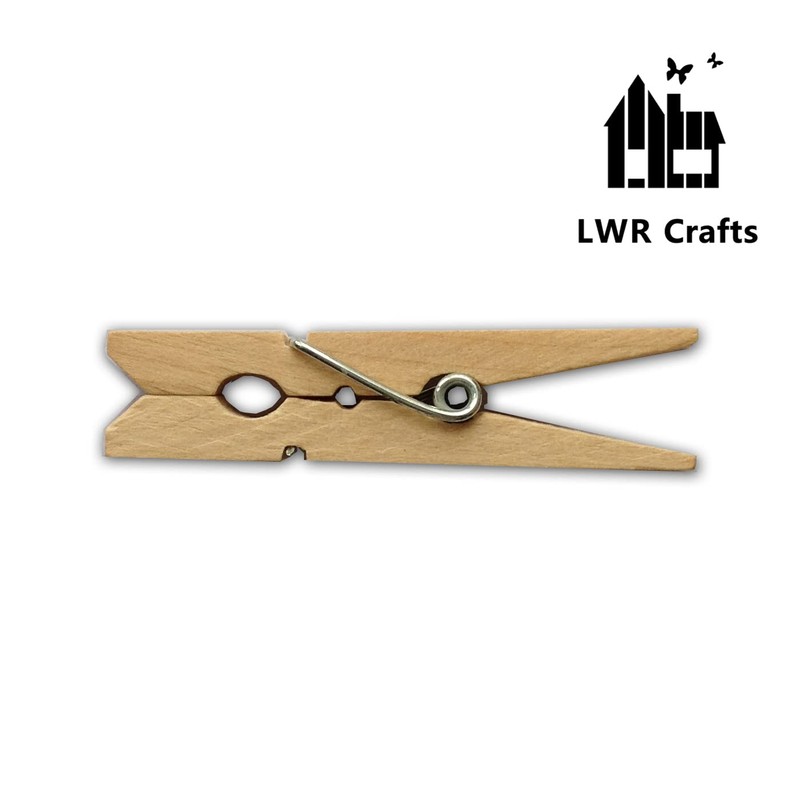 LWR CRAFTS Crafts Wooden Small Clothespins, 4.8cm Length, 50 Pieces